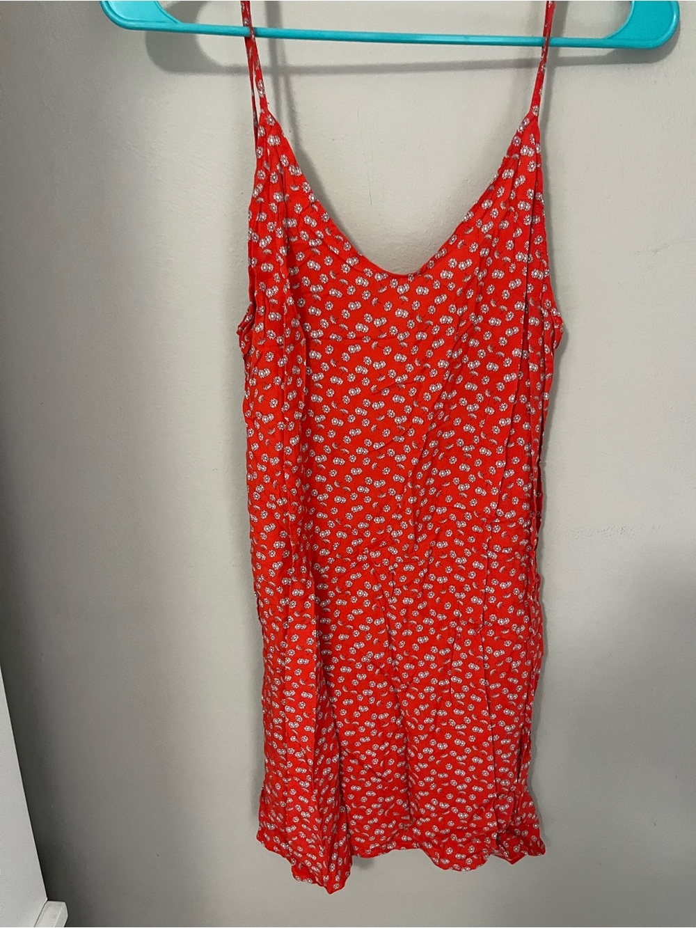 Brandy Melville Red Floral Slip Dress